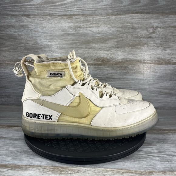 Nike Men's Air Force 1 WTR GTX White Leather CQ7211-002 Boots Sneakers Size 12 - Picture 3 of 9